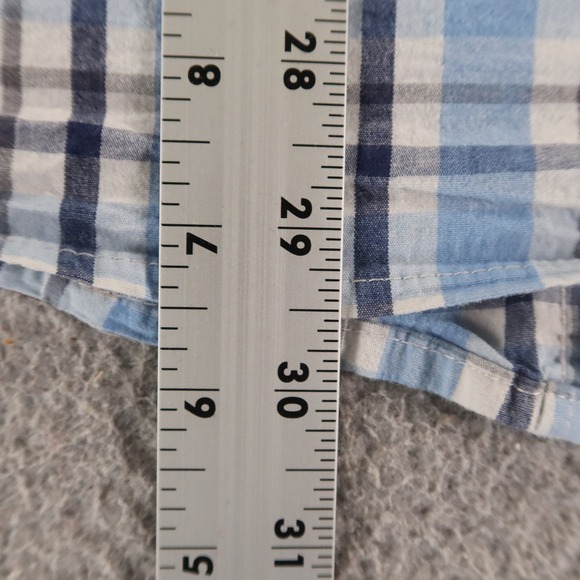 Gap Shirt Mens 2XL Blue Check 100% Cotton Poplin Button Up Long Sleeve‎ - Picture 10 of 10
